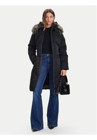 Guess Płaszcz zimowy W5BL33 WG092 Czarny Regular Fit. Kolor: czarny. Materiał: bawełna. Sezon: zima #6