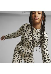 Dres dla dzieci Puma ESS+ ANIMAL AOP. Kolor: beżowy. Materiał: dresówka