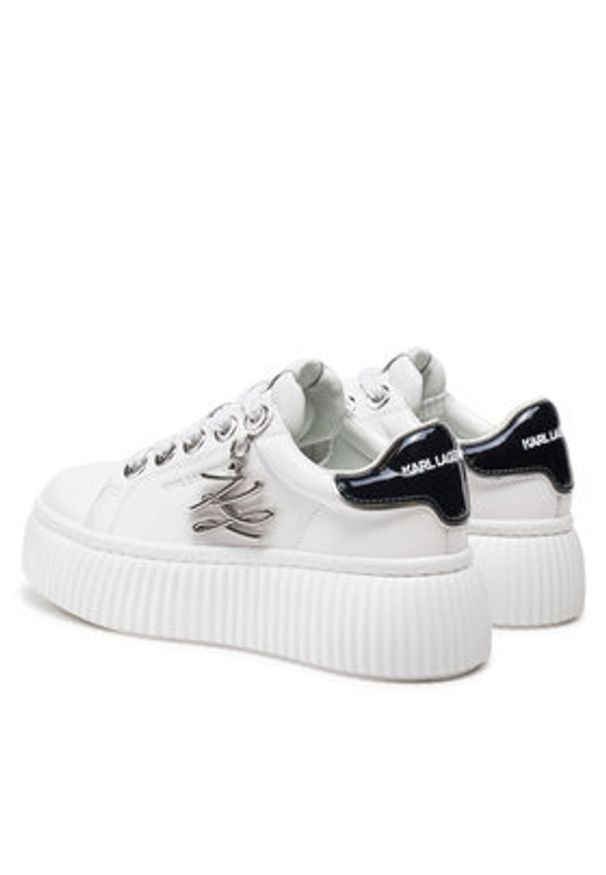 Karl Lagerfeld - KARL LAGERFELD Sneakersy KL42376A Biały. Kolor: biały. Materiał: skóra