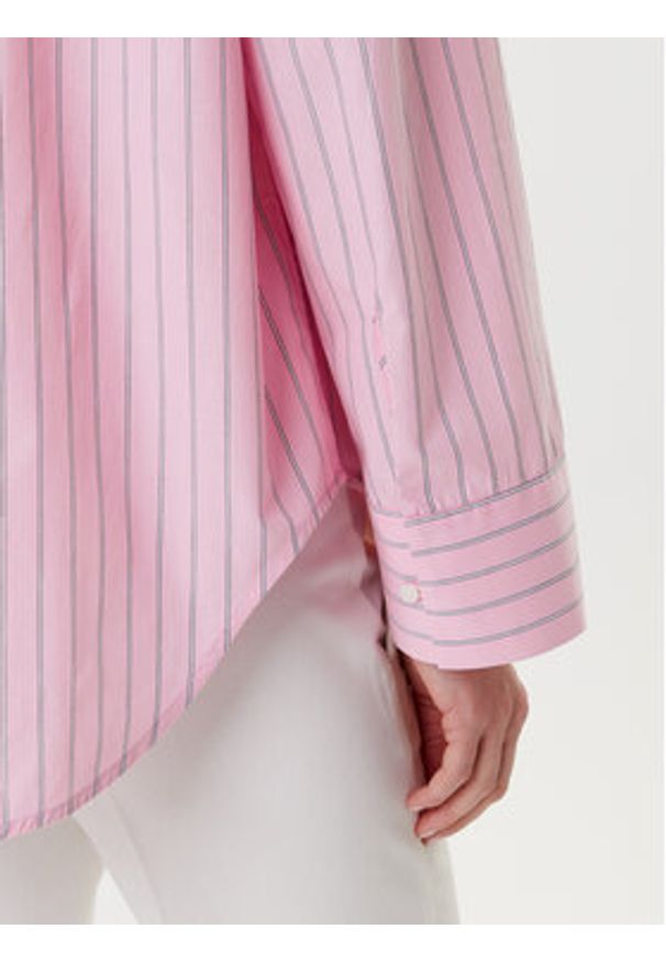 TOMMY HILFIGER - Tommy Hilfiger Koszula New Easy WW0WW45892 Różowy Relaxed Fit. Kolor: różowy. Materiał: bawełna