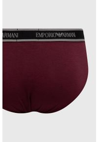 Emporio Armani Underwear Slipy (3-pack) męskie kolor bordowy. Kolor: czerwony #7
