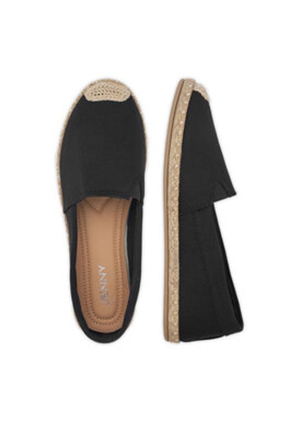 Jenny - JENNY Espadryle WSK1609-20 Czarny. Kolor: czarny. Materiał: materiał