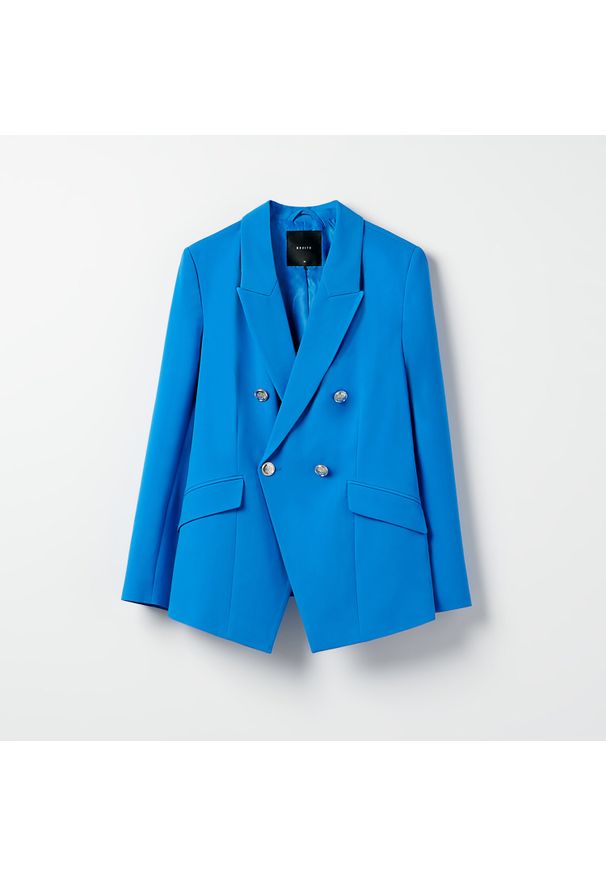 Mohito - Dwurzędowa marynarka - Niebieski. Kolor: niebieski