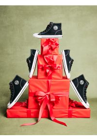 Big-Star - Trampki męskie wysokie czarne JJ174603 906. Nosek buta: okrągły. Zapięcie: sznurówki. Kolor: czarny. Styl: sportowy, elegancki #4