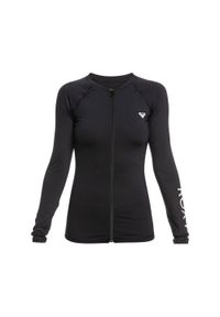 Roxy - Koszulka rash vest z zamkiem i długim rękawem dla Kobiety NEW ESSENTIALS Czarny. Kolor: szary. Materiał: elastan, poliester, materiał. Długość: długie