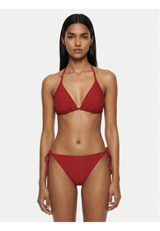 Lauren Ralph Lauren - LAUREN RALPH LAUREN Dół od bikini 21685551 Czerwony. Kolor: czerwony. Materiał: syntetyk
