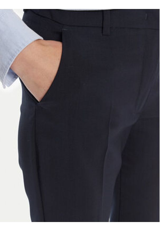 Weekend Max Mara Spodnie materiałowe Canon 2525136171 Granatowy Slim Fit. Kolor: niebieski. Materiał: wełna