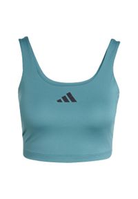 Adidas - Koszulka Power Light Support Bra. Kolor: niebieski. Technologia: ClimaCool (Adidas)