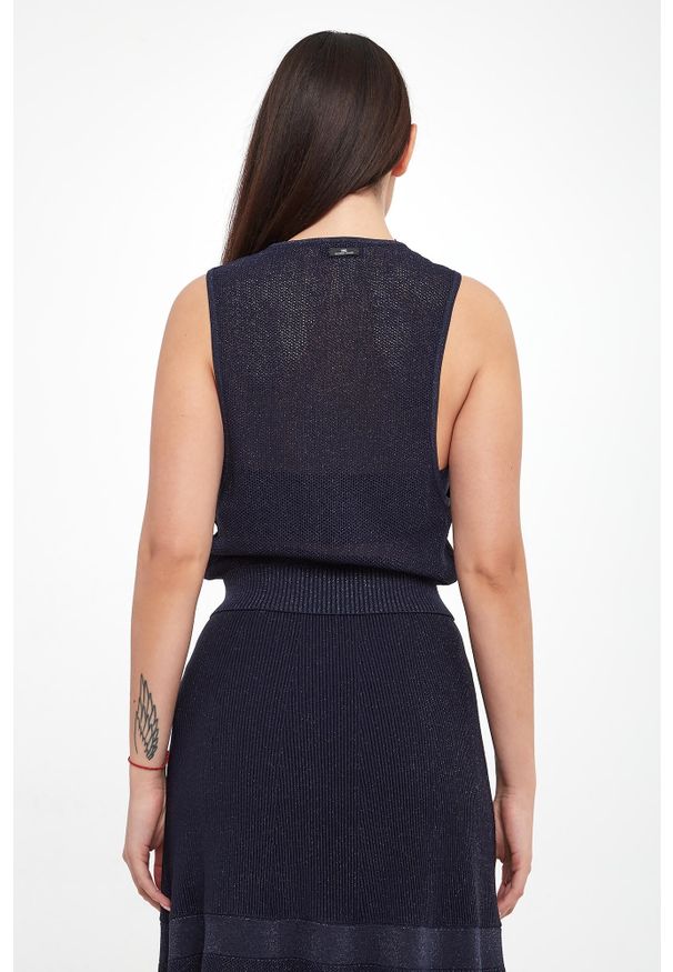 Elisabetta Franchi - Top damski błyszczący ELISABETTA FRANCHI