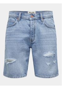 Only & Sons Szorty jeansowe Edge 22029647 Niebieski Straight Fit. Kolor: niebieski. Materiał: bawełna #6