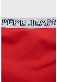Pepe Jeans dwuczęściowy strój kąpielowy dziecięcy kolor czerwony. Kolor: czerwony. Rodzaj stanika: odpinane ramiączka
