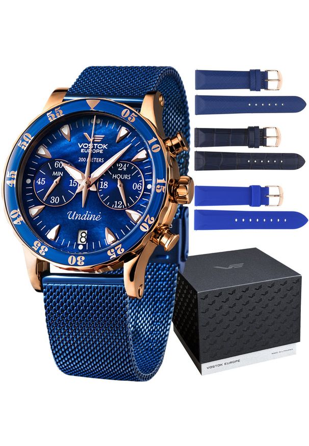 Zegarek damski Vostok Europe VK64-515B670BBL niebieski. Kolor: niebieski
