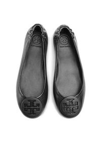 Tory Burch Baleriny Minnie Travel Ballet With Logo 49350 Czarny. Kolor: czarny. Materiał: skóra #7