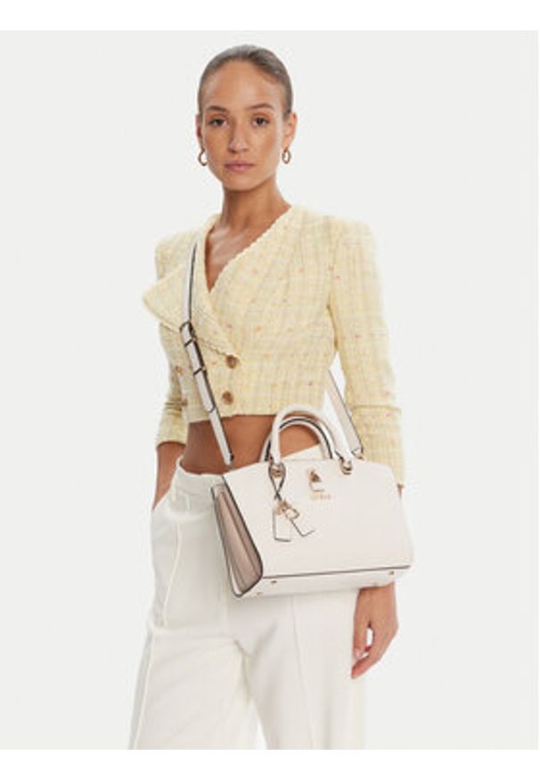 Guess Torebka Queensland HWVG96 55060 Écru. Materiał: skórzane