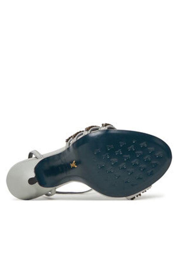 Patrizia Pepe Sandały 8X0076/L083 Srebrny. Kolor: srebrny. Materiał: skóra