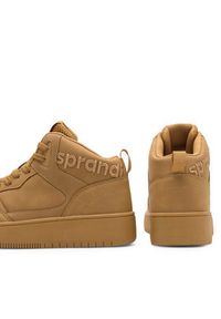 Sprandi Sneakersy HEAT MID MPRS-2022M03108-2 Brązowy. Kolor: brązowy. Materiał: syntetyk