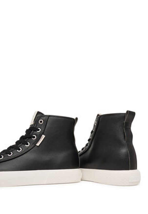 Calvin Klein Trampki Vulc Lace Up Hightop Lth HW0HW03076 Czarny. Kolor: czarny. Materiał: skóra