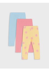 Sinsay - Legginsy 3 pack - niebieski. Kolor: niebieski. Materiał: bawełna