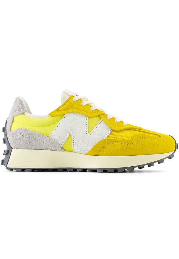 Buty unisex New Balance U327WRE – żółte. Okazja: na co dzień. Kolor: żółty. Materiał: guma, zamsz, materiał, skóra. Szerokość cholewki: normalna