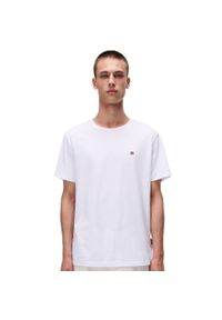 Koszulka męska Napapijri Salis. Kolor: biały. Materiał: bawełna. Długość rękawa: krótki rękaw. Długość: krótkie. Sport: turystyka piesza #2