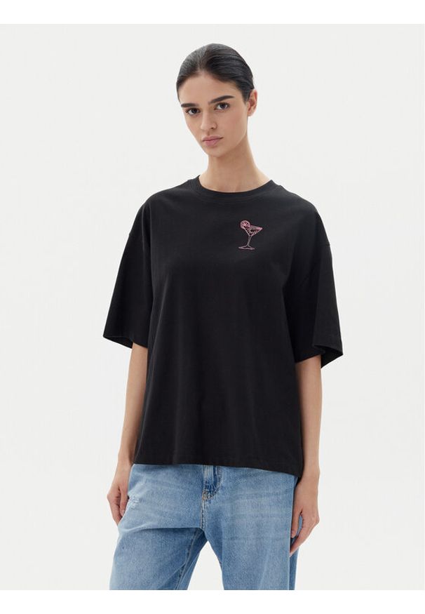 BOSS T-Shirt C_Eboyfriend_4 50540441 Czarny Oversize. Kolor: czarny. Materiał: bawełna