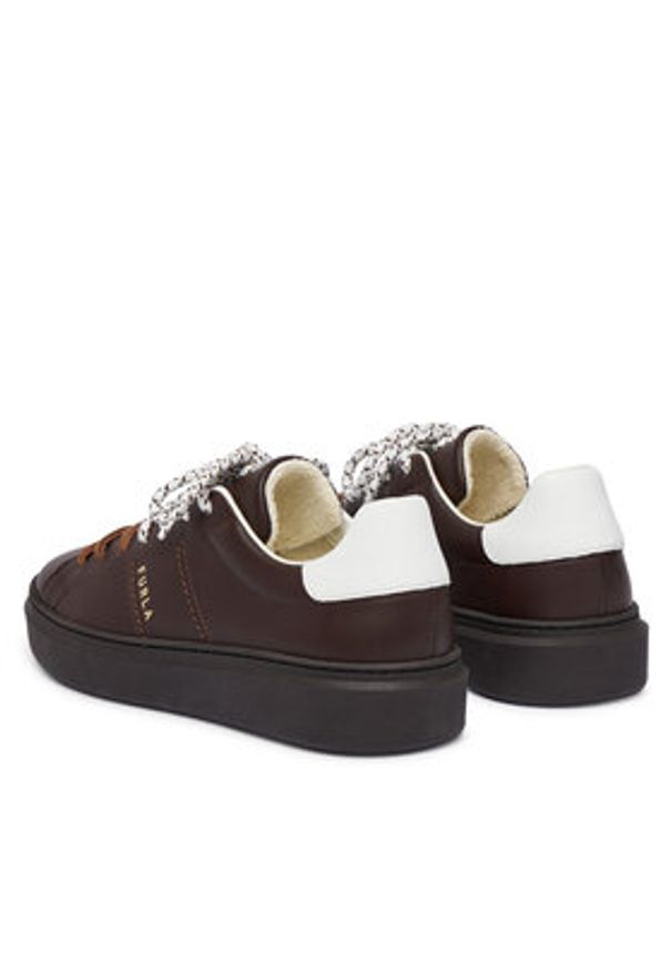 Furla Sneakersy Hype YM49HYP BX3477 PT 5303S Brązowy ciemny. Kolor: brązowy. Materiał: skóra