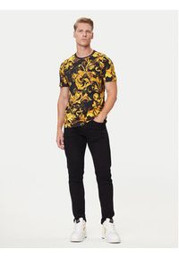 Versace Jeans Couture T-Shirt 79GAH6S0 JS515 Czarny Regular Fit. Kolor: czarny. Materiał: bawełna #4