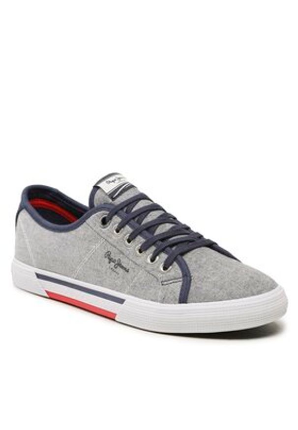 Pepe Jeans Tenisówki Brady Men Chambray PMS30817 Granatowy. Kolor: niebieski. Materiał: materiał