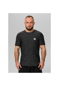 PITBULL - Pitbull Koszulka Casual Sport Small Logo Czarna. Kolor: szary #1