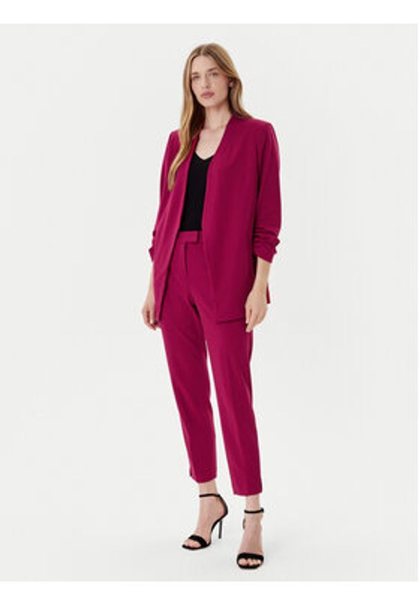 DKNY Marynarka P9RCAAWI Bordowy Regular Fit. Kolor: czerwony. Materiał: syntetyk