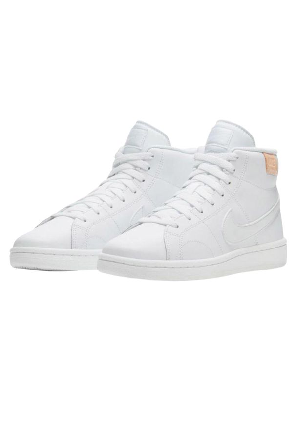 Nike - Buty Sportowe Damskie Court Royale 2 Swoosh Leather Mid Cut. Kolor: biały. Sezon: zima. Styl: sportowy