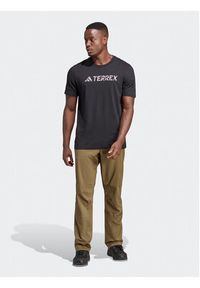 Adidas - adidas T-Shirt Terrex Classic Logo T-Shirt HZ1399 Czarny Regular Fit. Kolor: czarny. Materiał: bawełna #6