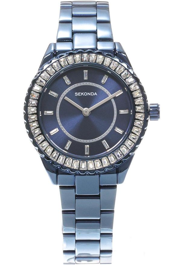 Zegarek Sekonda Zegarek damski Sekonda 40790 CYRKONIE niebieski. Kolor: niebieski