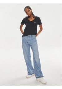Pepe Jeans T-Shirt Lorette V Neck PL505826 Granatowy Regular Fit. Kolor: niebieski. Materiał: bawełna #3