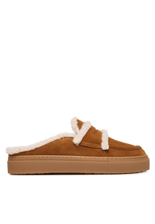 Inuikii Klapki Mule Wool 1004.017.0011 Brązowy. Kolor: brązowy. Materiał: zamsz, skóra