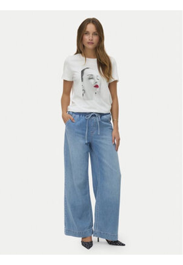 Vero Moda Jeansy Allison 10342870 Niebieski Wide Leg. Kolor: niebieski