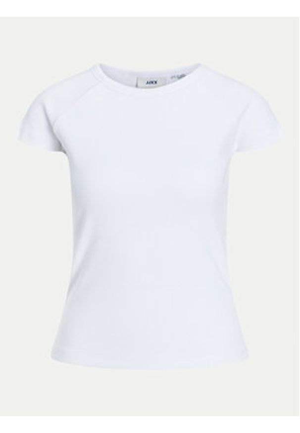 JJXX T-Shirt Friend 12241611 Biały Slim Fit. Kolor: biały. Materiał: bawełna