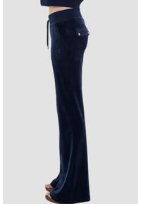Juicy Couture - JUICY COUTURE Granatowe spodnie dresowe damskie Layla Low Rise Pocket, Rozmiar XS. Stan: obniżony. Kolor: niebieski. Materiał: dresówka #3