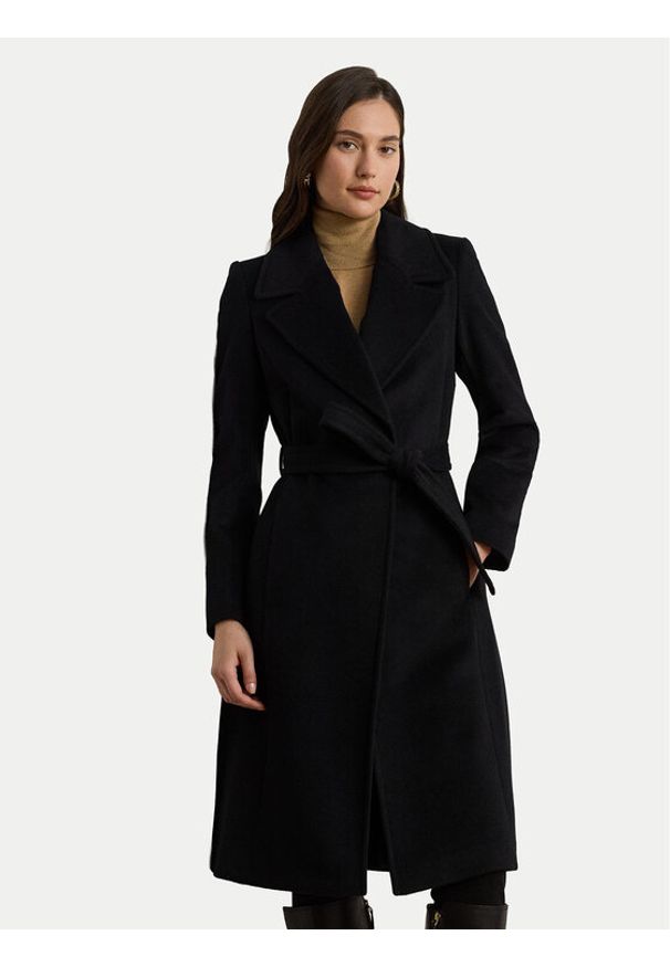 Lauren Ralph Lauren - LAUREN RALPH LAUREN Płaszcz wełniany 297962169001 Czarny Regular Fit. Kolor: czarny. Materiał: syntetyk