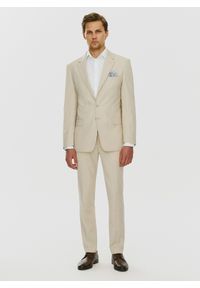 Pako Lorente - PAKO LORENTE – Beżowa męska marynarka garniturowa. Kolor: beżowy. Materiał: wełna, lycra, poliester #6