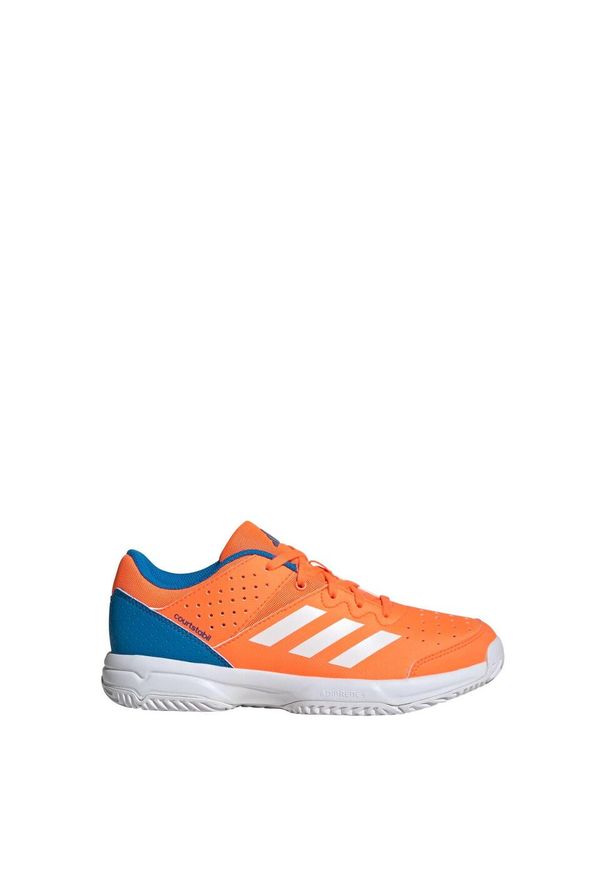 Adidas - Court Stabil Shoes. Kolor: pomarańczowy, biały, wielokolorowy. Sport: turystyka piesza