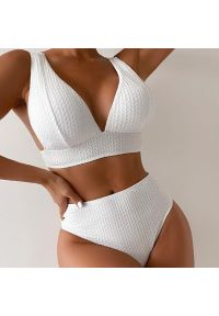 Intica - Strój kąpielowy z figami dopasowany do sylwetki Brynn. Kolor: biały. Materiał: materiał #1