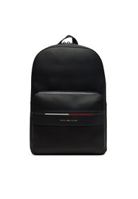 TOMMY HILFIGER - Tommy Hilfiger Plecak Th Foundation Backpack AM0AM13195 Czarny. Kolor: czarny. Materiał: skóra