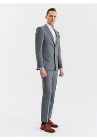 Pako Lorente - PAKO LORENTE – Szare gładkie spodnie garniturowe. Kolor: szary. Materiał: poliester, elastan, wiskoza. Wzór: gładki #1