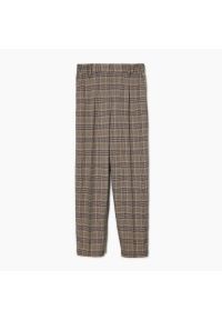 Cropp - Spodnie chino w kratę - Brązowy. Stan: podwyższony. Kolor: brązowy. Materiał: tkanina, wiskoza #1
