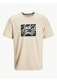 Jack & Jones - Jack&Jones T-Shirt Colton 12268439 Beżowy Standard Fit. Kolor: beżowy. Materiał: bawełna