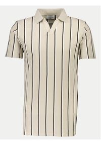 Lindbergh Polo 30-404259 Beżowy Slim Fit. Typ kołnierza: polo. Kolor: beżowy. Materiał: bawełna #3