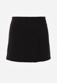 Renee - Czarne Spódnico-Spodenki High Waist z Ozdobnym Rozcięciem Sinessei. Stan: podwyższony. Kolor: czarny. Materiał: materiał. Styl: elegancki #6