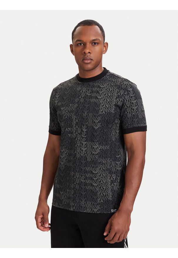 EA7 Emporio Armani T-Shirt 7M002819 AF12874 FC099 Czarny Regular Fit. Kolor: czarny. Materiał: bawełna