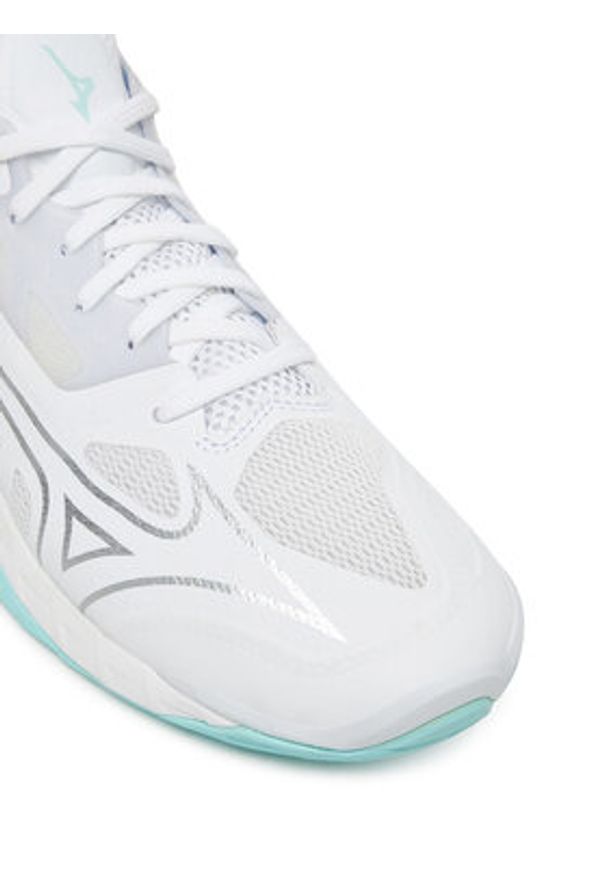 Mizuno Buty halowe Wave Mirage 5 X1GB2350 Biały. Kolor: biały. Materiał: skóra. Model: Mizuno Wave